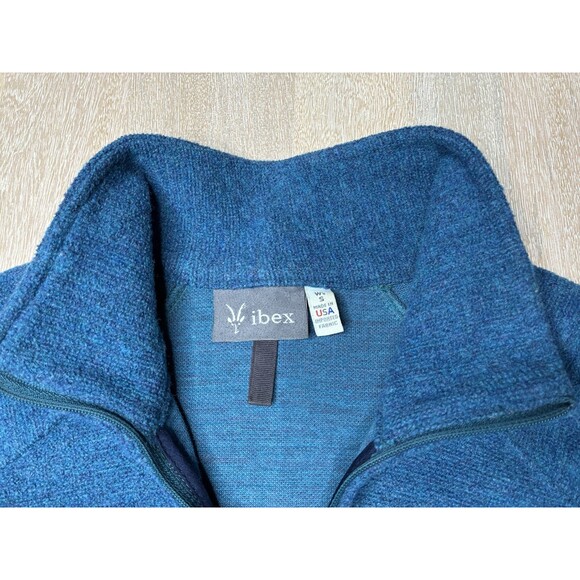 Ibex Reese Merino Wool Sweater Jacket in Blue Women's Size Small - Picture 2 of 7